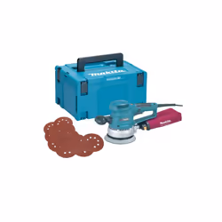 Makita BO6030 240v 6" 150mm Random Orbital Sander + Sanding Sheets + Makpac Case