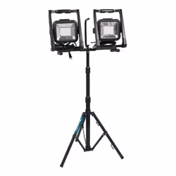 Makita DML805 18v 110v LXT LED Work Light Site Light Twin Pack + Tripod Stand