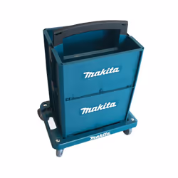Makita MakPac Case Tool Box Carrier Open Tote - Twin Pack + Wheeled Cart Trolley