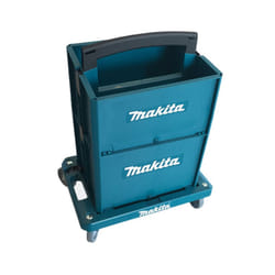 Makita MakPac Case Tool Box Carrier Open Tote - Twin Pack + Wheeled Cart Trolley