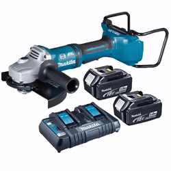 Makita DGA900PT2 18v / 36v Cordless Brushless 230mm 9" Angle Grinder - 2 X 5.0ah