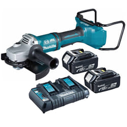 Makita DGA900PT2 18v / 36v Cordless Brushless 230mm 9" Angle Grinder - 2 X 5.0ah