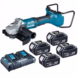 Makita DGA900PT4 18v / 36v Cordless Brushless 230mm 9" Angle Grinder - 4 X 5.0ah