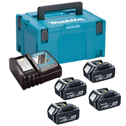 Makita BL1840 18v 4 x 4.0ah Lithium Batteries DC18RC Fast Charger + Makpac Case