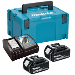 Makita BL1860 18v 2 x 6.0ah Lithium Batteries DC18RC Fast Charger + Makpac Case