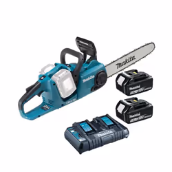 Makita DUC353RT2 Twin 18v / 36v LXT Cordless 35cm Chainsaw Li-Ion 2x Batteries