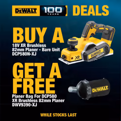 Dewalt DCP580N 18v XR Cordless Brushless Planer Bare + Dust Bag