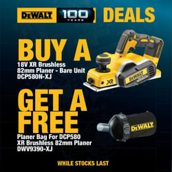Dewalt DCP580N 18v XR Cordless Brushless Planer Bare + Dust Bag