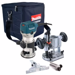 Makita RT0700C 240V 1/4" Corded Plunge Fixed Base 2 in 1 Router Trimmer +Guide