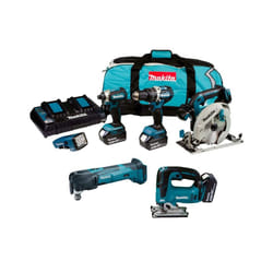 Makita DLX 18v Brushless 6 Piece LXT Multi Tool Kit Cordless Lithium LXT 3x5.0ah