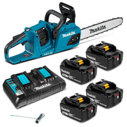 Makita DUC355PT4 Twin 18v / 36v LXT Cordless 35cm 14" Chainsaw Lithium - 4 x5.0