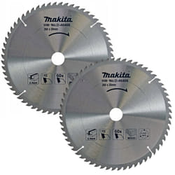 Makita D-46408 Circular Saw Blades 260 30 x 60 Teeth Fine Cut Table Mitre Saw x2