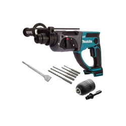Makita DHR202Z LXT 18v SDS Hammer Drill 3 Function + 5 x Bits Chisel + Chuck