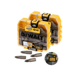 2 x Dewalt 25 Piece PH2 Standard Philips Screwdriver Bit Set Flex Tough Case