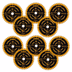 10 x Dewalt DT10301 Circular Saw Blade 165 x 20mm x 40 Tooth Extreme Framing