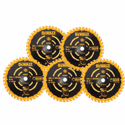 5 x Dewalt DT10303 Circular Saw Blades 184 x 16 x 40T Extreme Framing DWE560
