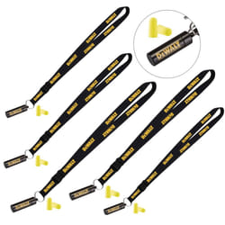 5x Dewalt Neck Strap Tool Lanyard Safety Card Id Badge Holder + Ear Plugs + Case