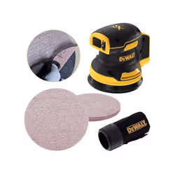 Dewalt DCW210N Cordless Brushless 18v XR Random Orbital Sander 125mm + 5 x Mesh