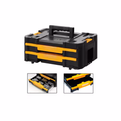 Dewalt Tstak IV Combo - Carry Open Tote Tool Box Carrier + 2 Drawer Organiser