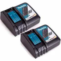 2x Makita DC18RC 18v 22min Intelligent FAST Lithium Battery Charger Black