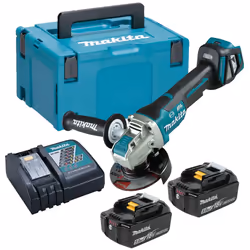 Makita DGA469RTJ 18v Cordless Brushless X-Lock Angle Grinder 115mm - 2x 5.0ah