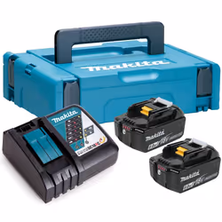 Makita BL1860 18v 2 x 6.0ah Lithium Batteries DC18RC Fast Charger +Makpac 1 Case