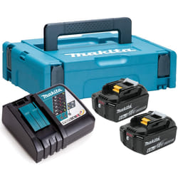Makita BL1860 18v 2 x 6.0ah Lithium Batteries DC18RC Fast Charger +Makpac 1 Case