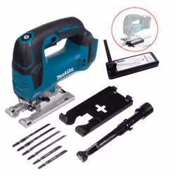 Makita DJV182Z 18v LXT Brushless Motor Top Grip Jigsaw Bare + Guide Rail Adapter