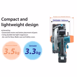 Makita DHS680Z 18v Lithium Brushless Circular Saw 165mm Bare +2 Extra BAP Blades