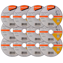 12x Makita D-18770 Fast Cutting Extra Thin Metal Grinder Disc 125mm 1.2 22.23mm