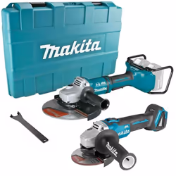 Makita DGA900ZK 18v / 36v Cordless Brushless 9" + 4.5" DGA504 Angle Grinder Kit