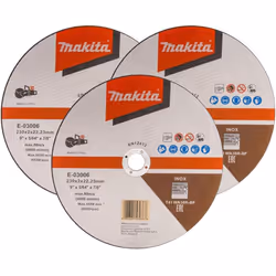 Makita E-03006 Cutting Cut Off Wheel 230mm 9" For DCE090 Disc Cutter x 3 Pack