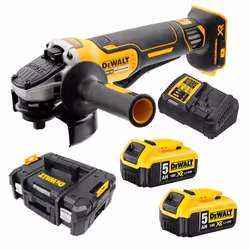 Dewalt DCG406P2 18v XR Brushless Cordless 125mm Angle Grinder Paddle Switch 5ah