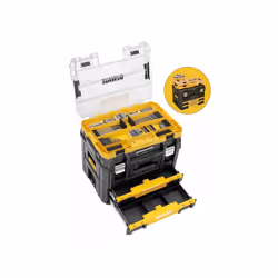Dewalt DWST1-70702 TStak Combo II + IV Tool Storage Box 2 Drawers + 85 Piece Set