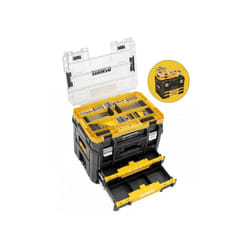 Dewalt DWST1-70702 TStak Combo II + IV Tool Storage Box 2 Drawers + 85 Piece Set