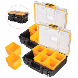 2X Dewalt Tough System 2.0 DWST83392-1 1/2 Width Deep Tool Organiser +6 Inserts