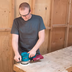 Makita BO6030 240v Corded Random Orbital Sander 150mm 6" + Dust Bag + 11 Sheets