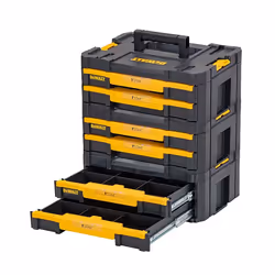 Dewalt DWST1-70706 TStak IV Tool Storage Box 2 Shallow Drawers 8L Capacity x 3