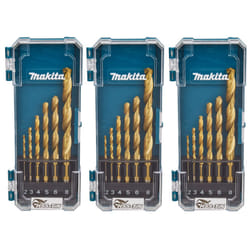 Makita D-72833 6 Piece HSS TiN Metal Steel Drill Bit Set 2 3 4 5 6 8mm Bits x 3