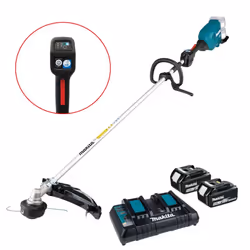 Makita DUR369LZ Twin LXT 18v 36v Li Brushless Brush Cutter Strimmer 43cm 2x5Ah