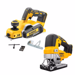 Dewalt DCP580N 18v XR Cordless Brushless Planer & Fence & DCS334N Jigsaw Bare
