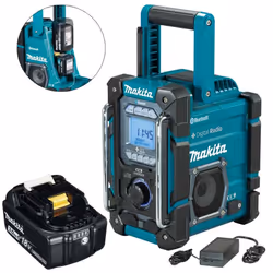 Makita DMR301 Digital DAB Built in Charger Site Radio DAB Bluetooth & 18v BL1830