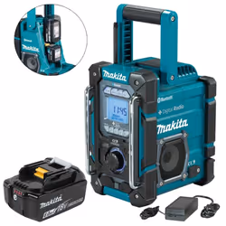 Makita DMR301 Digital DAB Built in Charger Site Radio DAB Bluetooth & 18v BL1860