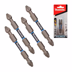 Makita E-06292 PZ2 Pozi Impact Premier Screwdriver Drill Bit Torsion 65mm 4 Pack