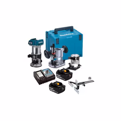 Makita DRT50RTJX2 18v Cordless Brushless Laminate Router Trimmer Plunge Base 5ah