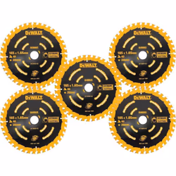 Dewalt DT10640 5 x Circular Saw Blade 165 x 20 x 40T Extreme Framing DCS391