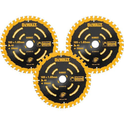 Dewalt DT10640 3 x Circular Saw Blade 165 x 20 x 40T Extreme Framing DCS391