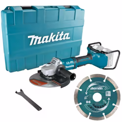 Makita DGA900Z 18v 36v Cordless Brushless 230mm 9" Angle Grinder + Diamond Blade