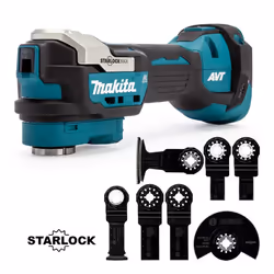 Makita DTM52Z 18v LXT Brushless Multi Tool Starlock Keyless + 6 Piece Blade Set