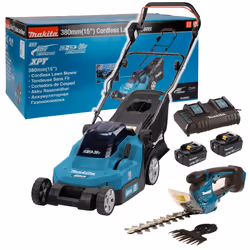 Makita DLM382Z 18v / 36v LXT Cordless Battery Lawn Mower + Hedge Cutter 2X 5.0ah